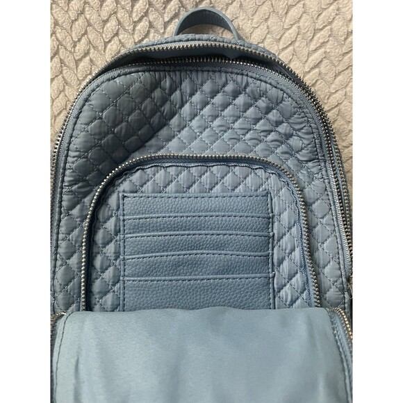 Cynthia Rowley Small Quilted Zippered Backpack/ Purse Light Blue - Picture 4 of 6